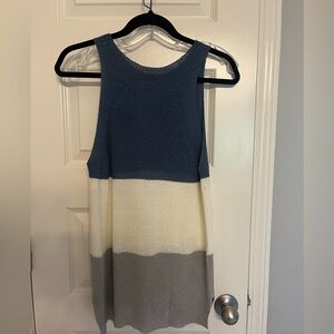 Color block halter sweater